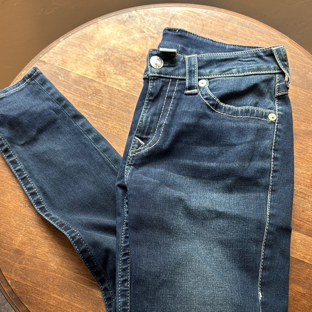 True religion mid rise skinny jeans size 27 Jennie curvy
